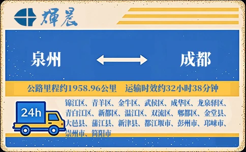 優質泉州到成都物流專線